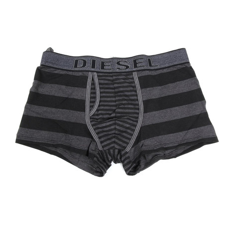 Divine Striped Boxer // Black + Grey + Indigo (XS)