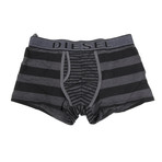 Divine Striped Boxer // Black + Grey + Indigo (XS)