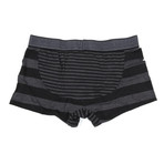 Divine Striped Boxer // Black + Grey + Indigo (XS)