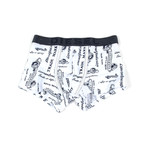 Shawn Verbo Printed Boxer // White + Black (S)