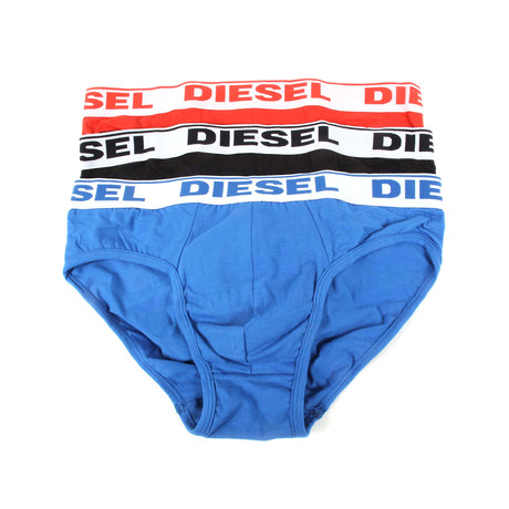 Andre 3-Pack Tri-Colors Briefs // Blue + Black + Red (XS)