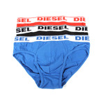 Andre 3-Pack Tri-Colors Briefs // Blue + Black + Red (XS)