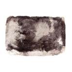 Long Alpaca Suri Cushion Mabre (Charcoal)