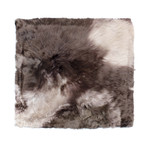 Large Alpaca Suri Cushion Mabre (Charcoal)