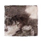 Medium Alpaca Suri Cushion Mabre (Charcoal)