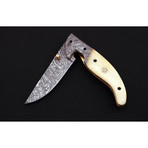 Handmade Damascus Folding Knife // 2639