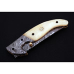 Handmade Damascus Folding Knife // 2639