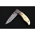 Handmade Damascus Folding Knife // 2640