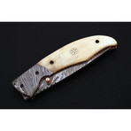 Handmade Damascus Folding Knife // 2640