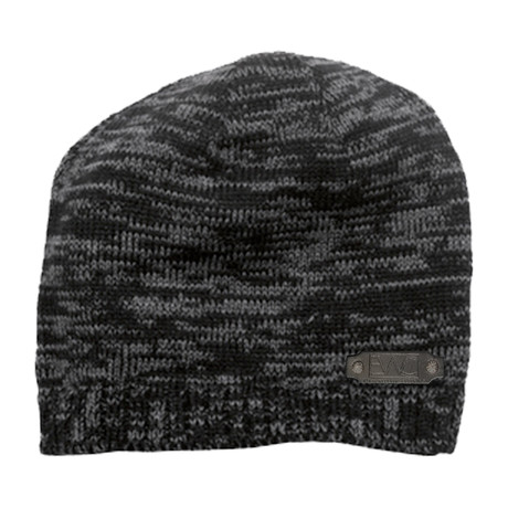 Spaced Dyed Beanie // Black + Charcoal