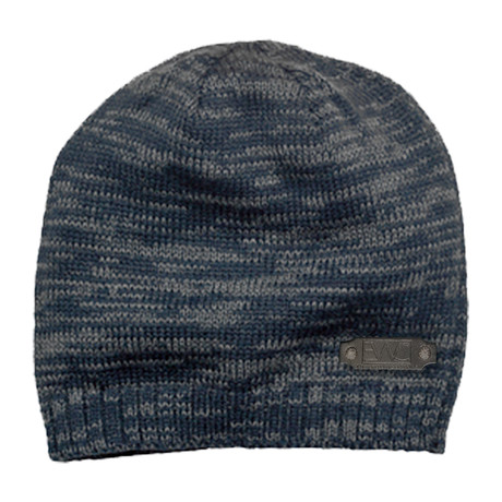 Spaced Dyed Beanie // Navy + Charcoal