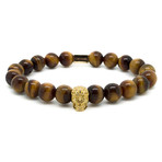 Gold Skull + Yellow Tiger Eye (5.8"L)