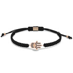 Rose Gold Hamsa Macrame Bracelet