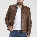 John Leather Jacket // Light Brown (L)