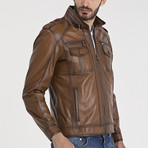 John Leather Jacket // Light Brown (L)