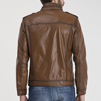 John Leather Jacket // Light Brown (L)