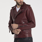 David Leather Jacket // Bordeaux (2XL)