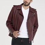 David Leather Jacket // Bordeaux (2XL)