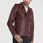 David Leather Jacket // Bordeaux (2XL)