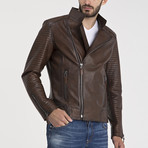 Randal Leather Jacket // Chestnut (3XL)