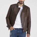 Randal Leather Jacket // Chestnut (3XL)