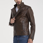 Randal Leather Jacket // Chestnut (3XL)