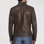 Randal Leather Jacket // Chestnut (3XL)