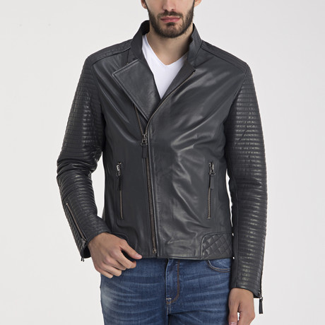 Randal Leather Jacket // Grey (S)