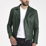 Jayce Leather Jacket // Green (3XL)