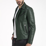 Jayce Leather Jacket // Green (3XL)