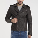 Brandon Leather Jacket // Brown Tafta (L)