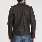 Brandon Leather Jacket // Brown Tafta (L)