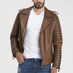Beckett Leather Jacket // Light Brown (XL)