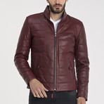 Harold Leather Jacket // Bordeaux (2XL)