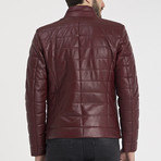 Harold Leather Jacket // Bordeaux (3XL)