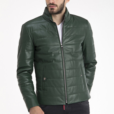Harold Leather Jacket // Green (S)