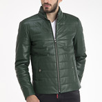 Harold Leather Jacket // Green (3XL)