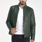 Harold Leather Jacket // Green (M)