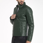 Harold Leather Jacket // Green (M)