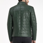 Harold Leather Jacket // Green (3XL)