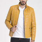 Harold Leather Jacket // Yellow (M)