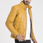 Harold Leather Jacket // Yellow (M)