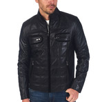 Scott Leather Jacket // Black (L)