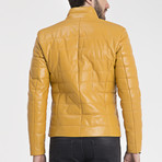 Harold Leather Jacket // Yellow (M)