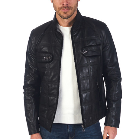 Scott Leather Jacket // Black (S)