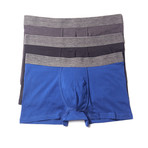 Stretch Boxer Brief // Blue + Black + Charcoal // Pack of 3 (XL)