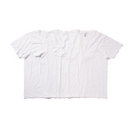 Crew Neck Tee // White // Pack of 3 (L)