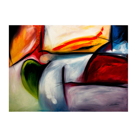 Multi-Colored Abstract Dream (Canvas: 38"W x 27"H x 1.5"D)