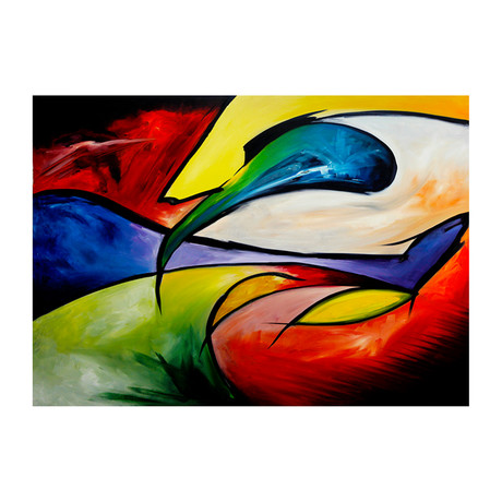 Abstract Bird (Canvas: 38"W x 27"H x 1.5"D)