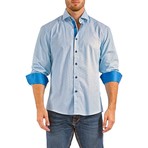 Charlie Long-Sleeve Button-Up Shirt // Blue (S)